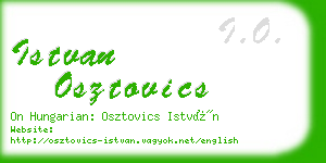 istvan osztovics business card